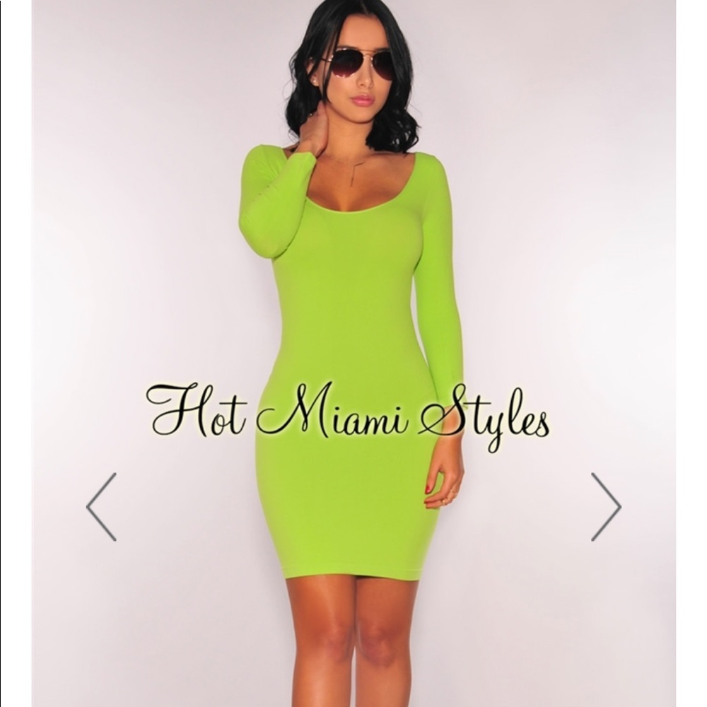 SEAMLESS BODYCON DRESS LONG SLEEVE DRESS